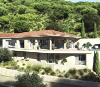 Sale 5 bedroom villa with sea view in a private estate in Grimaud