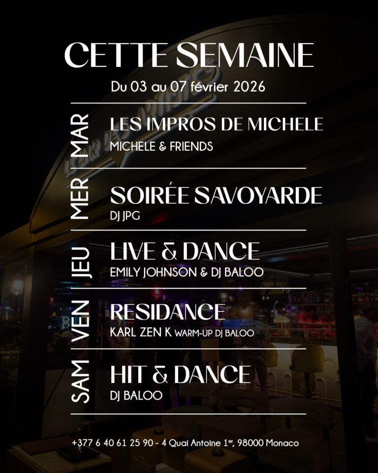 This Week at Le Bar des Artistes