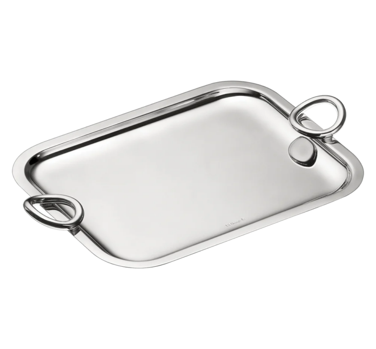 VERTIGO TRAY WITH HANDLES – SILVER-PLATED | CHRIST..