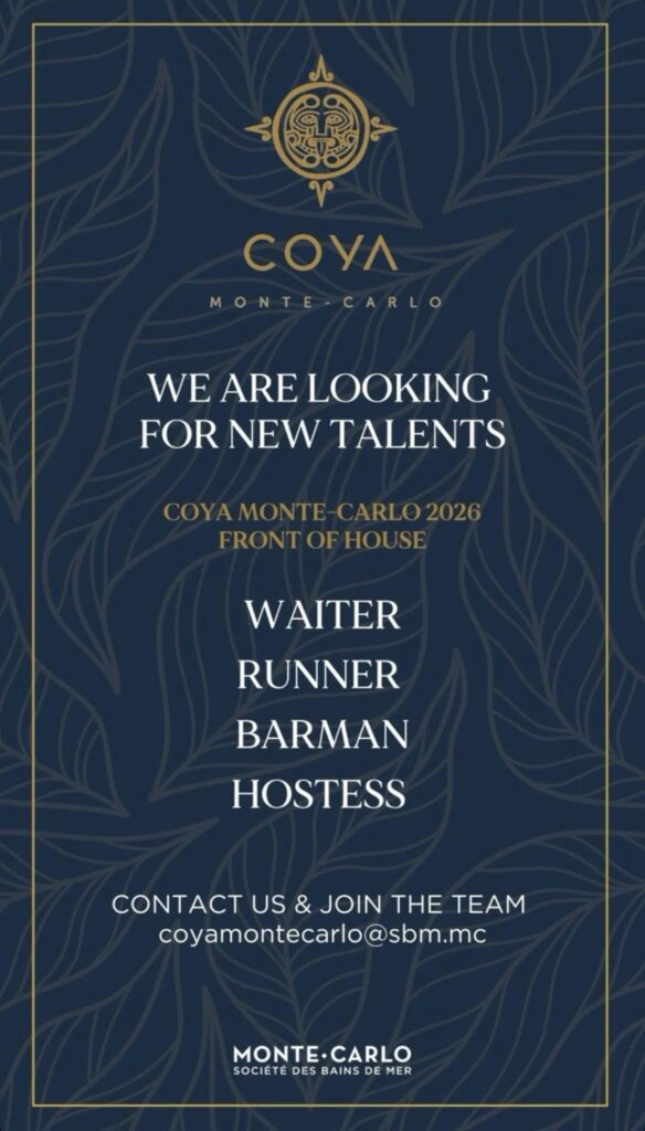 COYA Monte-Carlo 2026 — Join the Team!The iconic..