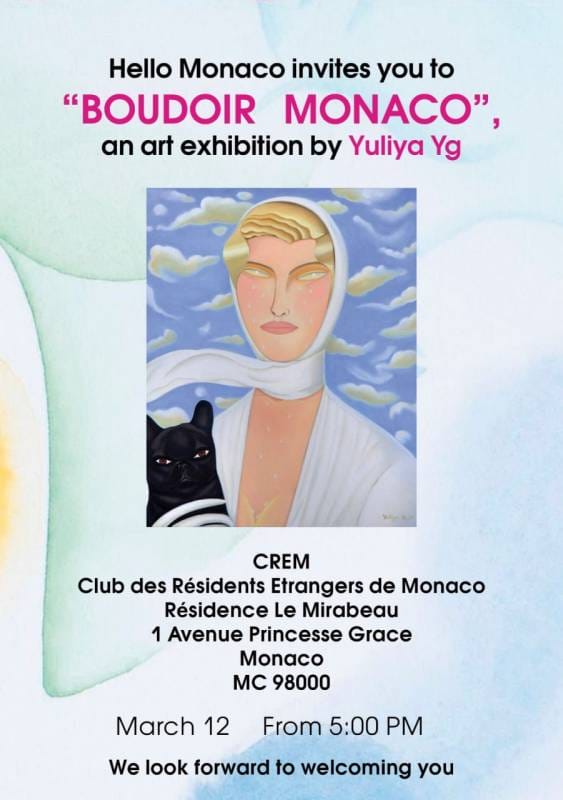 “Boudoir à Monaco” – Art Exhibition by Yuliya Yg