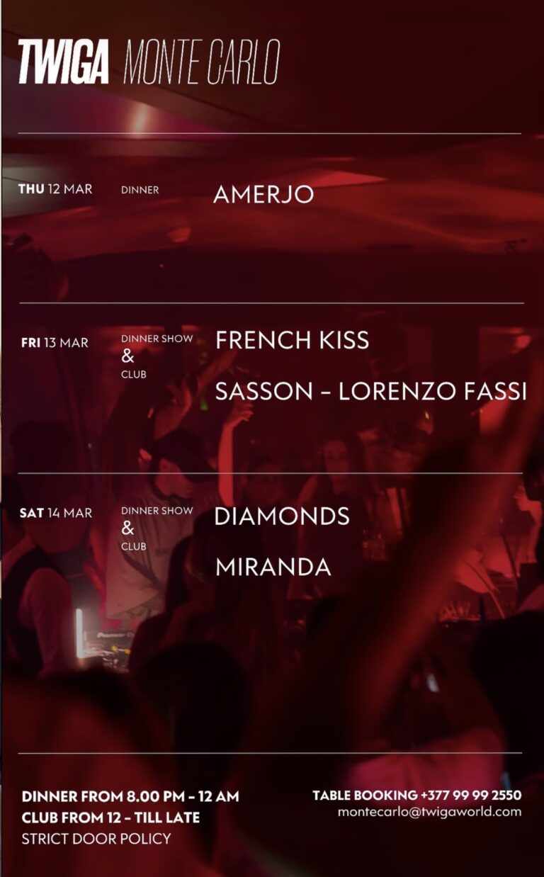 Weekend Nights at Twiga Monte Carlo
