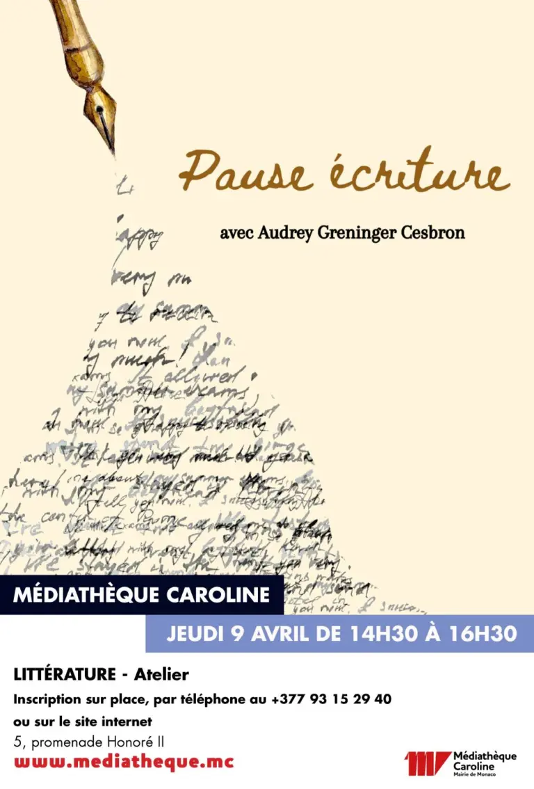 Writing Workshop – Pause Écriture with Audrey Greninger Cesbron