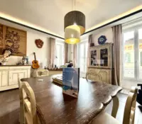 Magnificent three bedroom apartment on the top floor of an old style building in the very centre of Menton