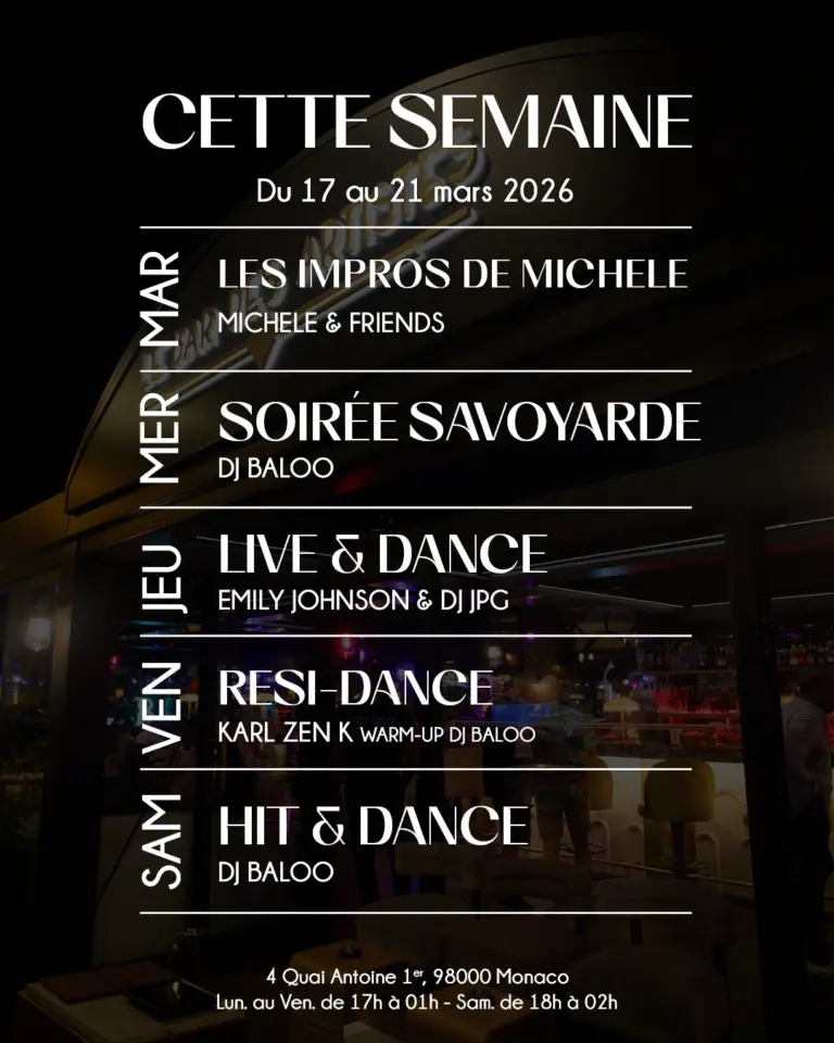 This Week at Le Bar des Artistes