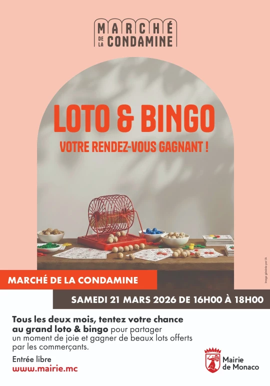 Loto & Bingo at the Marché de la Condamine