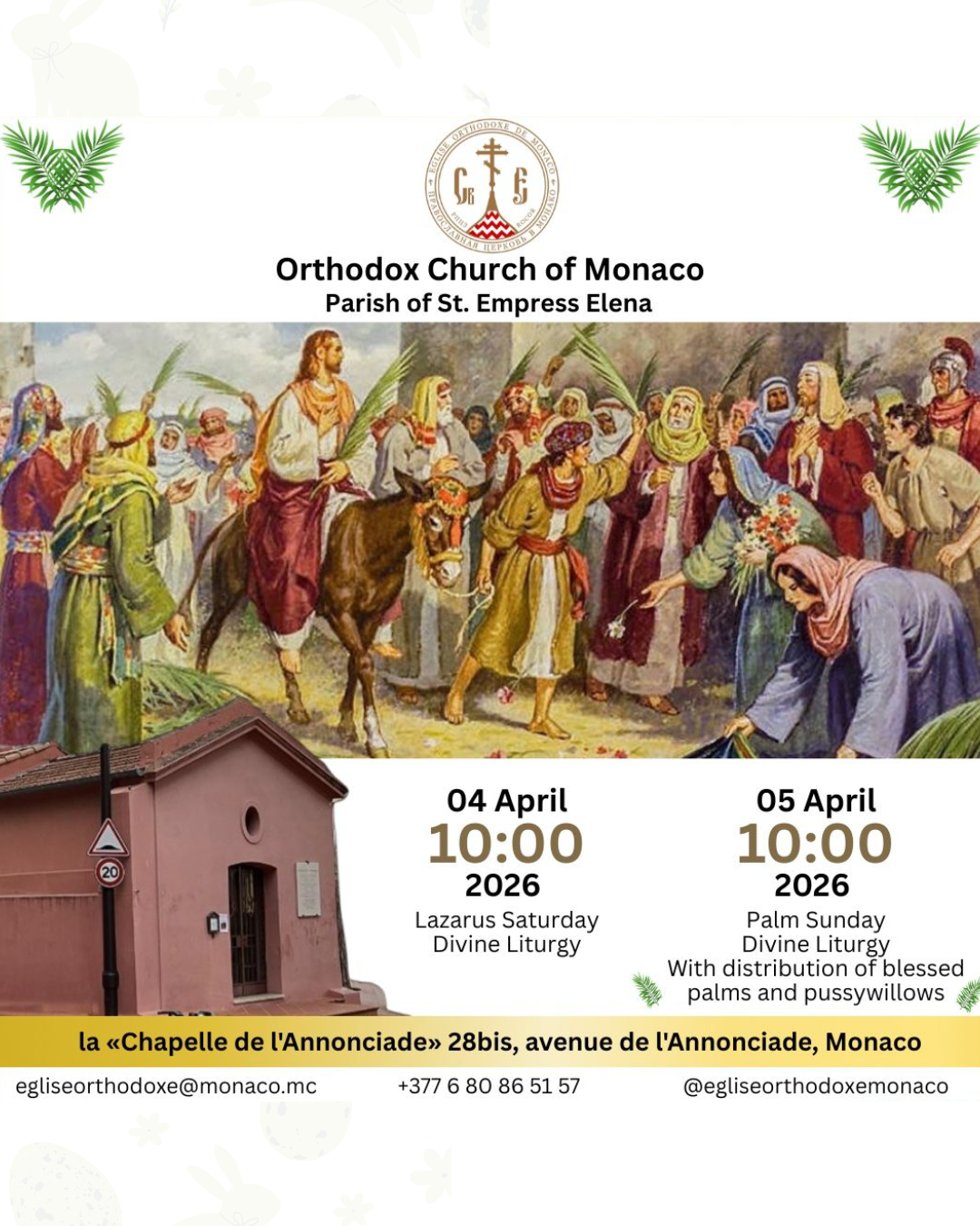 Palm Sunday — Orthodox Church of Monaco