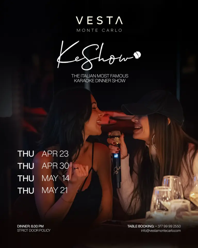 KeShow — international karaoke dinner show at Vesta Monte Carlo