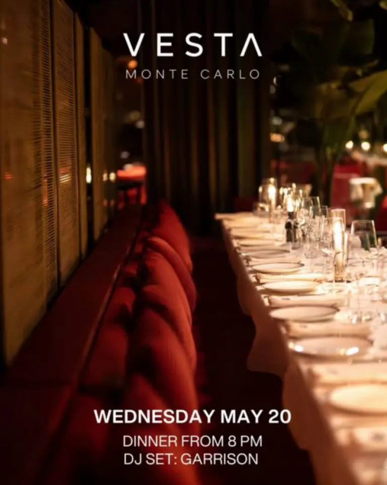 Vesta Monte Carlo – Dinner & DJ Set: Garrison
