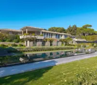 Contemporary property rental in Saint Tropez within a private estate.